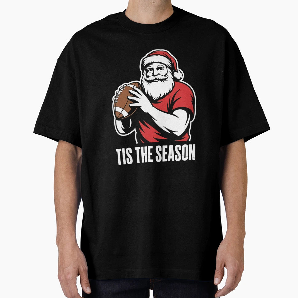 Football Santa Claus T-Shirt - Aesthetic Graphic Men Women - T-Shirt, Sweatshirt, Hoodie