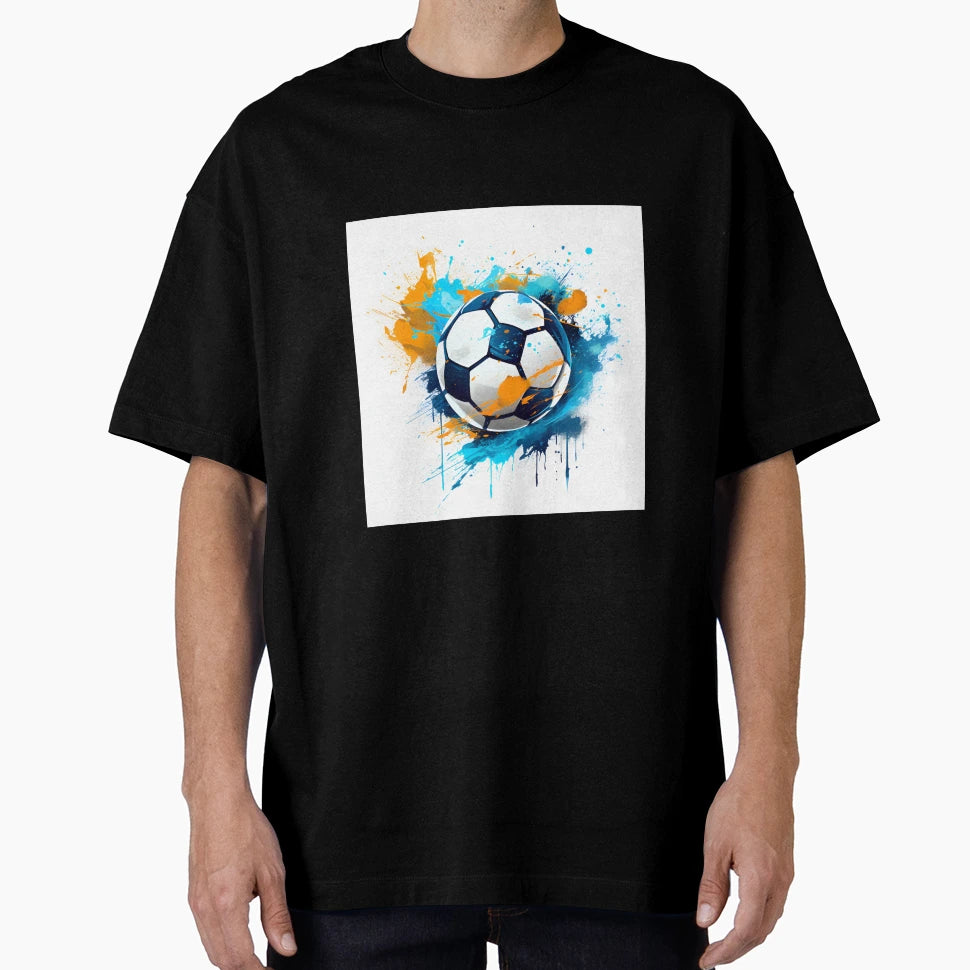 Cartoon Artistic Soccer Ball Painting T-Shirt - Unique Graphic Men Women - T-Shirt, Sweatshirt, Hoodie