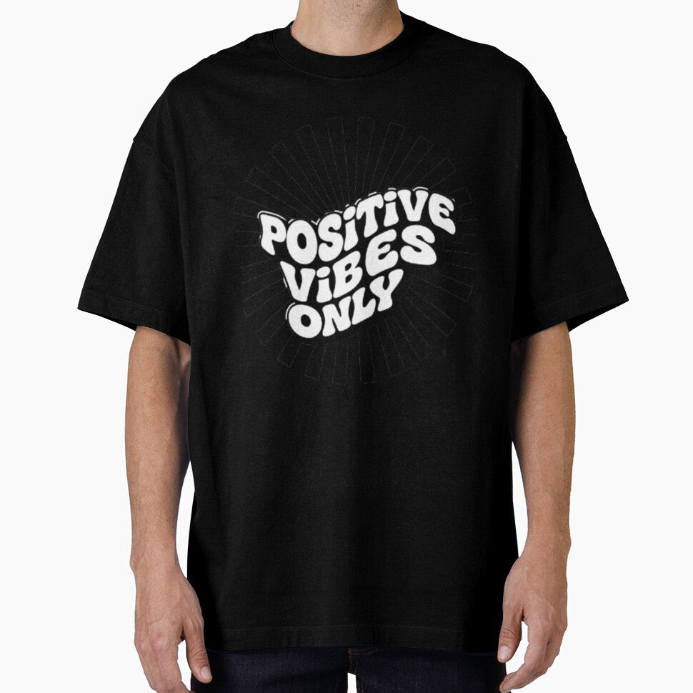 Retro 70s Positive Vibes Only Rainbow Sunburst - Adult & Kids T-Shirts, Sweatshirts & Hoodies apparel design preview 1