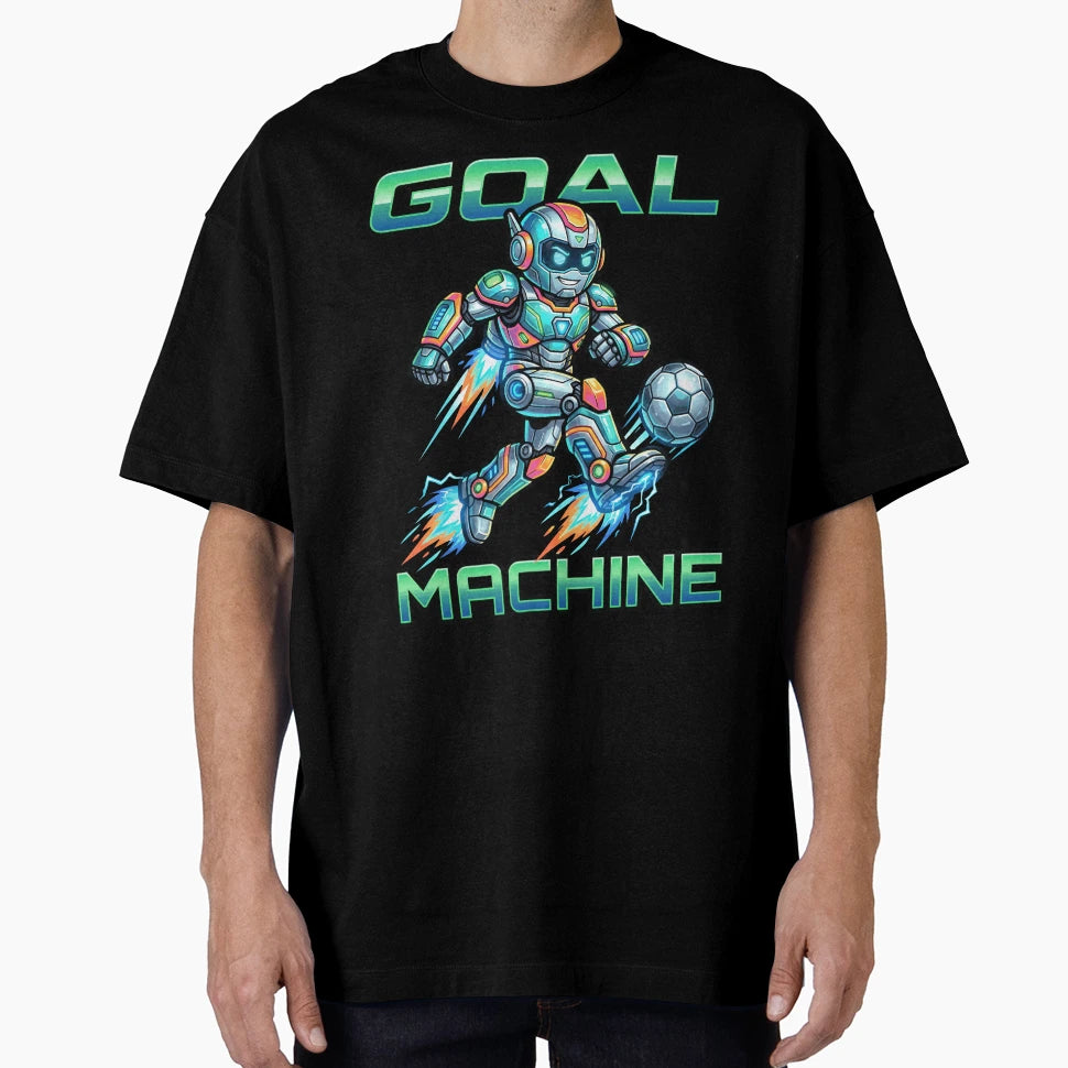 Goal Machine Sci Fi Soccer Robot T-Shirt - Trendy Graphic Men Women - T-Shirt, Sweatshirt, Hoodie