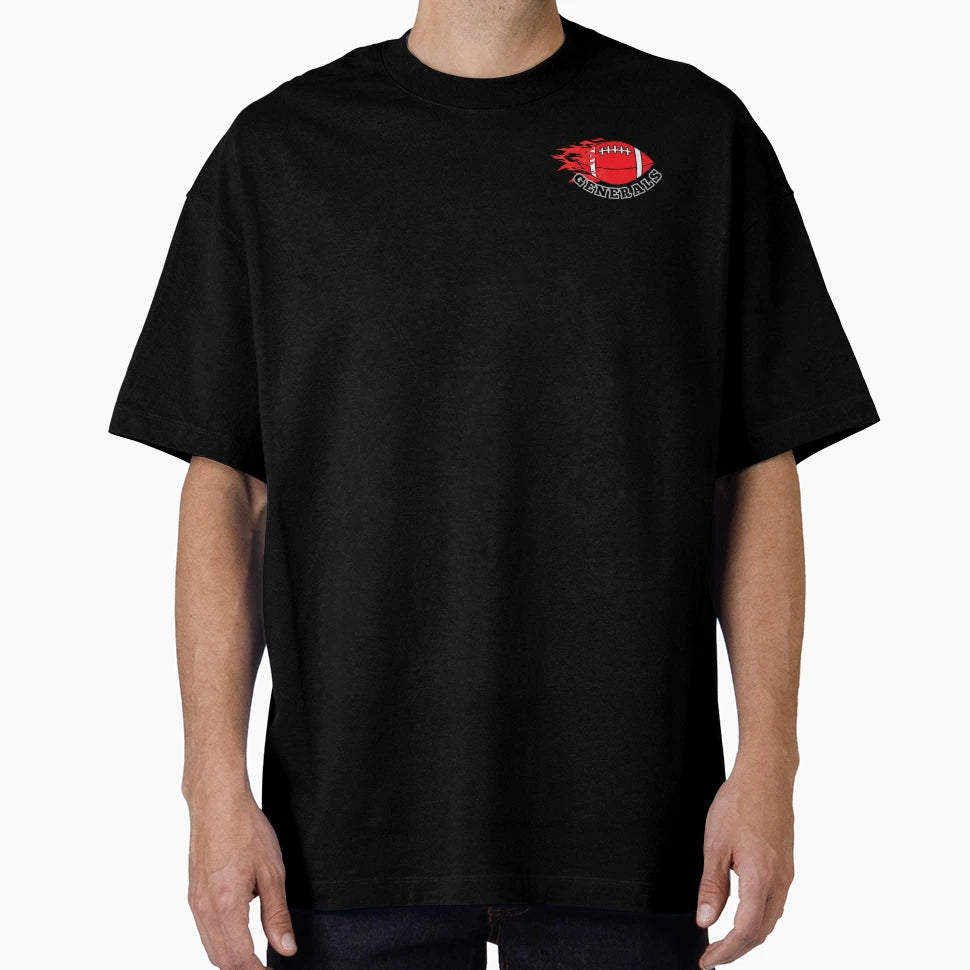 Red Fire Football T-Shirt - Casual Everyday Wear Men Women - T-Shirt, Sweatshirt, Hoodie