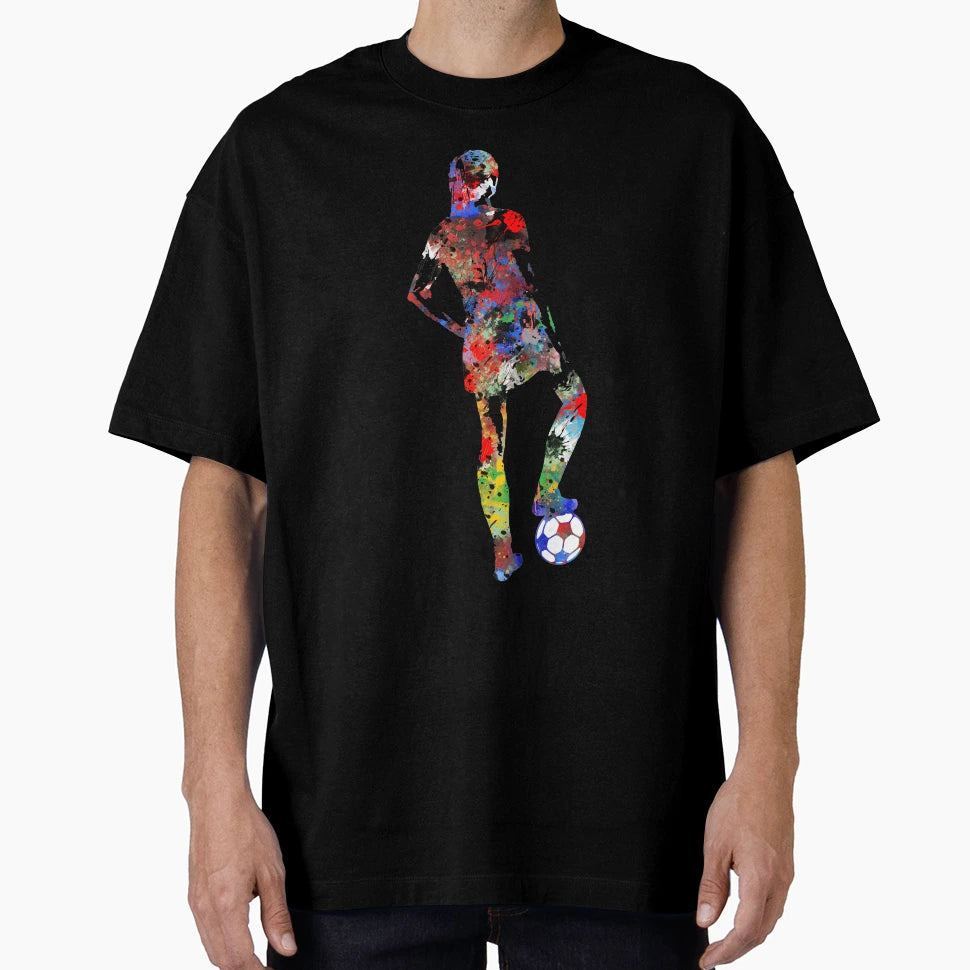 Football Player T-Shirt - Minimalist Print for Adults - T-Shirt, Sweatshirt, Hoodie
