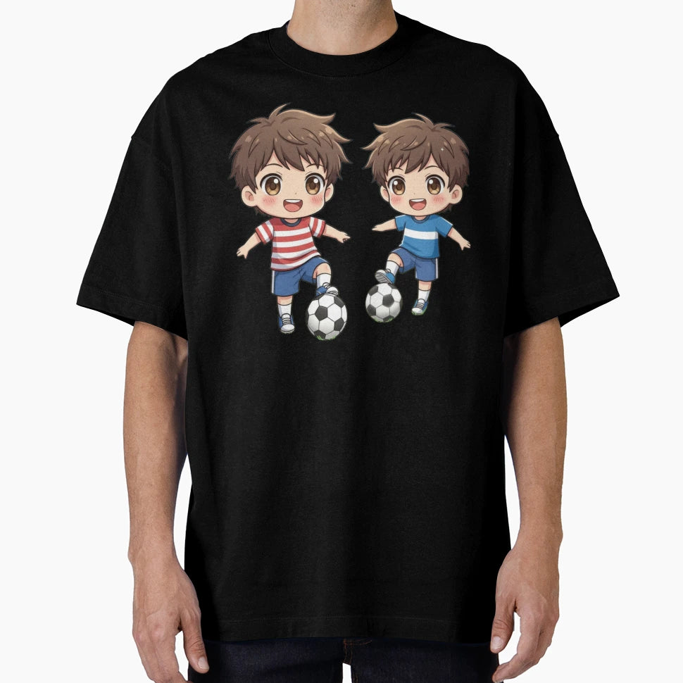 Children Competing Football T-Shirt - Aesthetic Graphic for Adults - T-Shirt, Sweatshirt, Hoodie