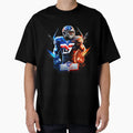 Strong Football Player Holding Football T-Shirt - Trendy Graphic Unisex - T-Shirt, Sweatshirt, Hoodie