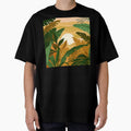 Fantasy Boho View Of Sunset Through Palm Leaves by - Adult & Kids T-Shirts, Sweatshirts & Hoodies apparel design preview 1