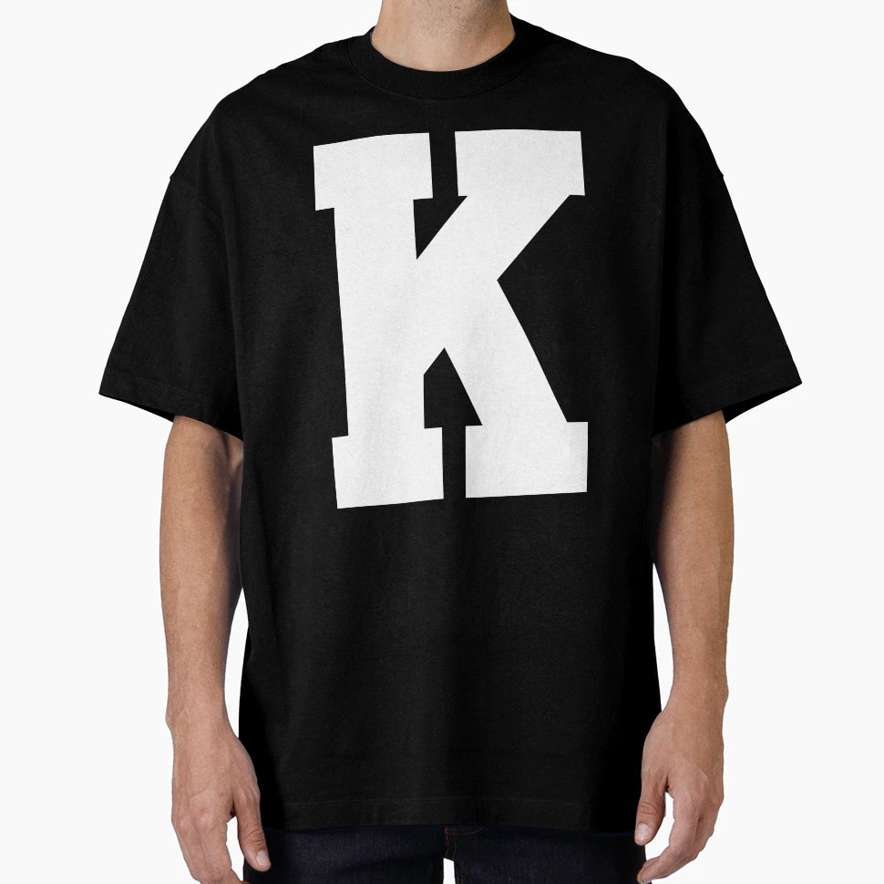 Alphabet White K Sports Letter K T-Shirt - Streetwear Style Unisex - T-Shirt, Sweatshirt, Hoodie