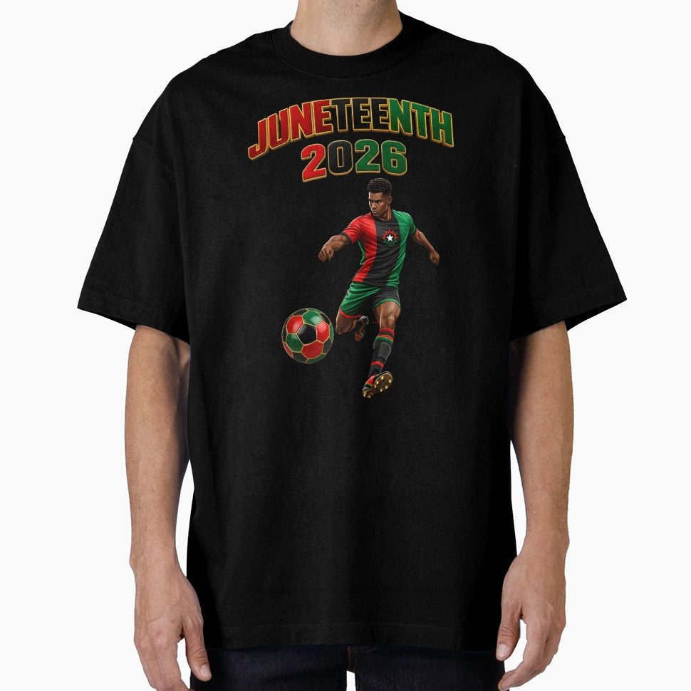 Juneteenth Soccer Player Freedom Day T-Shirt - Streetwear Style Men Women - T-Shirt, Sweatshirt, Hoodie