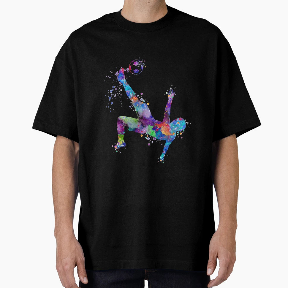 Soccer Bicycle Kick Sports Watercolor T-Shirt - Streetwear Style Unisex - T-Shirt, Sweatshirt, Hoodie