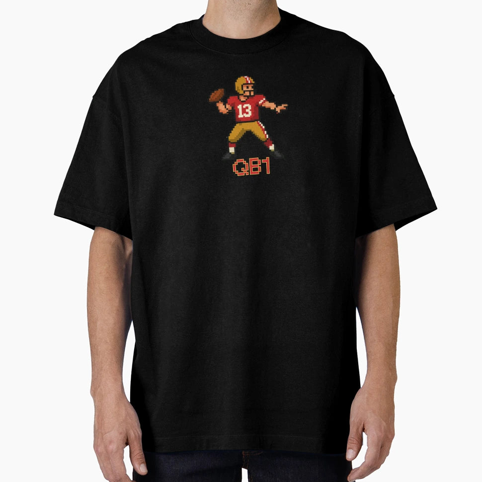 Video Game Football Player Quarterback One T-Shirt - Novelty Apparel Unisex - T-Shirt, Sweatshirt, Hoodie