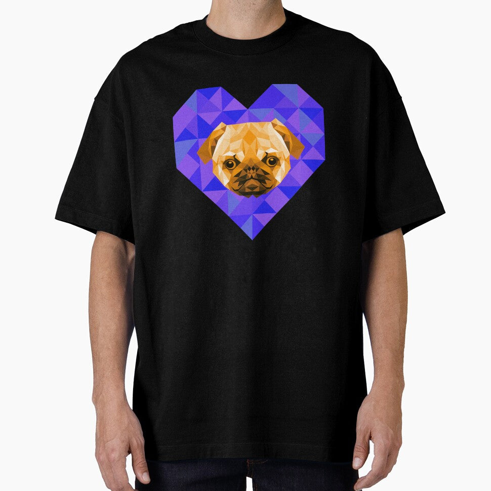 Geometric Pug Pastel Retro 70's by NoMatterLab - Adult & Kids T-Shirts, Sweatshirts & Hoodies apparel design preview 1