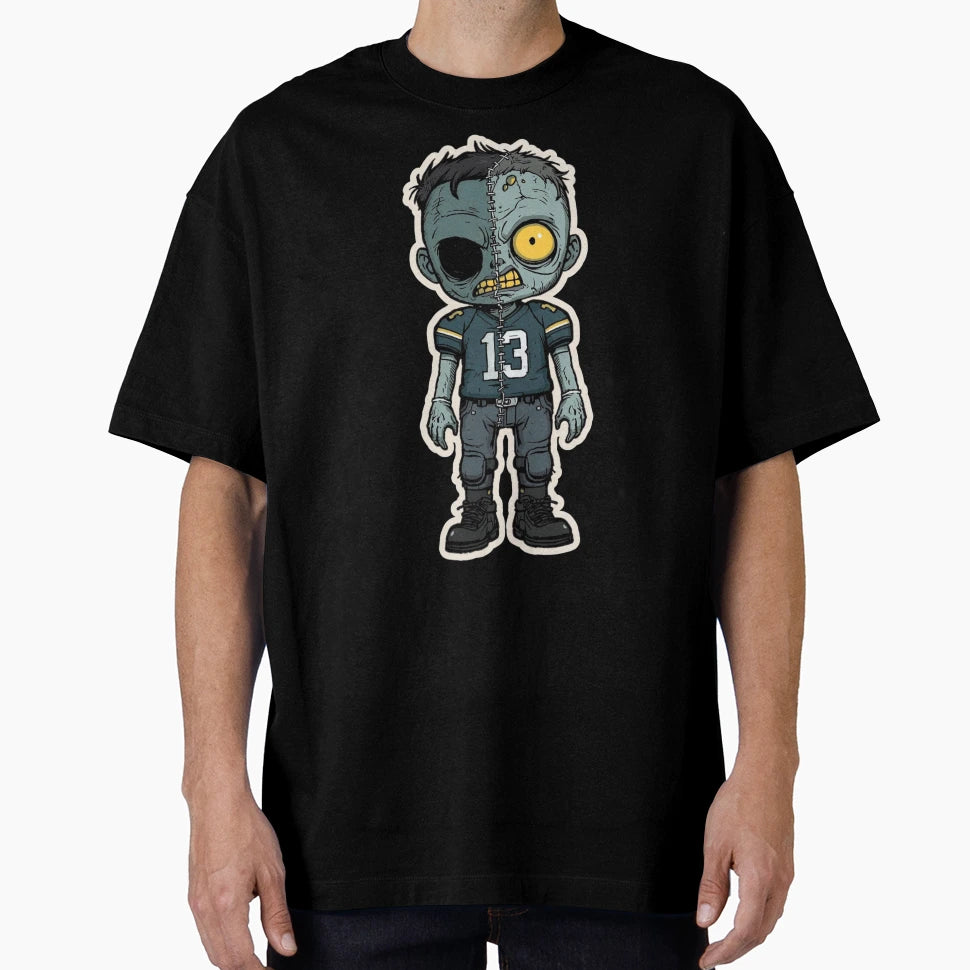 Football Player Zombie Jersey T-Shirt - Casual Everyday Wear Men Women - T-Shirt, Sweatshirt, Hoodie