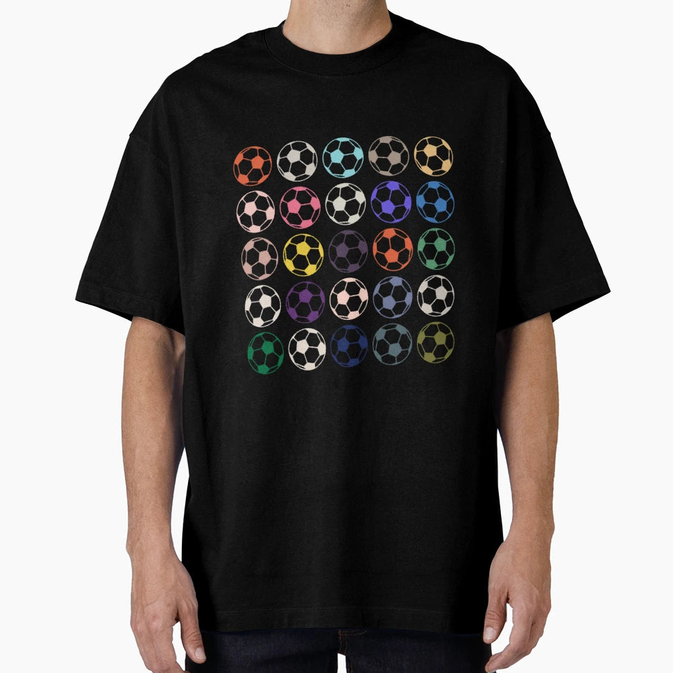 Abstract Multi Color Football Soccer Ball T-Shirt - Novelty Apparel Unisex - T-Shirt, Sweatshirt, Hoodie