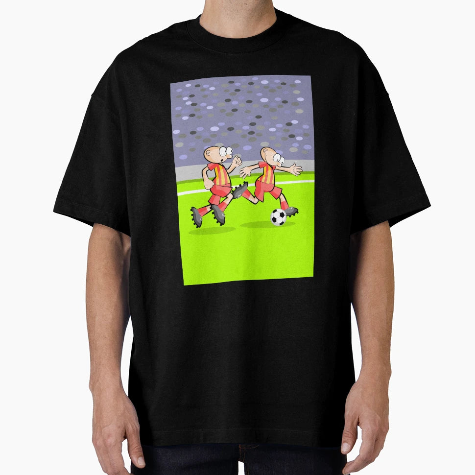 Football Two Players Run Carrying T-Shirt - Novelty Apparel for Adults - T-Shirt, Sweatshirt, Hoodie
