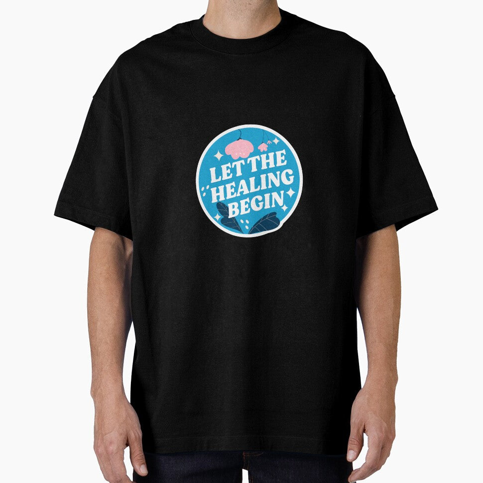 Let The Healing Begin Mental Health Quote Positive - Adult & Kids T-Shirts, Sweatshirts & Hoodies apparel design preview 1