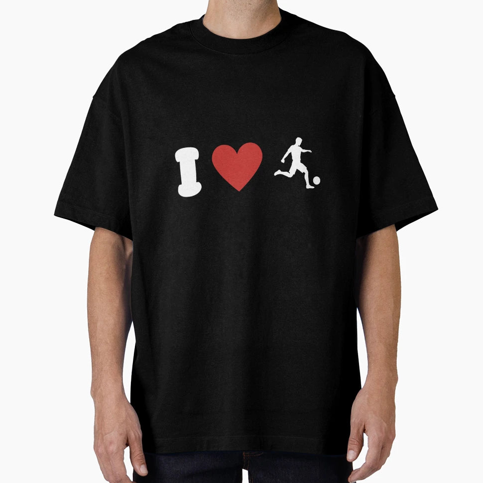 I Love Football T-Shirt - Minimalist Print Unisex - T-Shirt, Sweatshirt, Hoodie