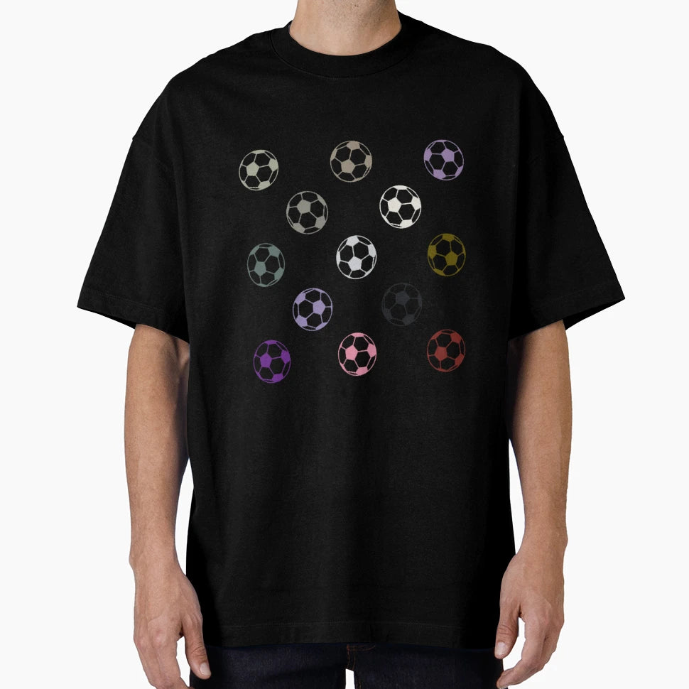 Abstract Multi Color Football Soccer T-Shirt - Streetwear Style Unisex - T-Shirt, Sweatshirt, Hoodie