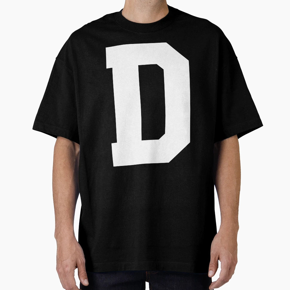 Alphabet White D Sports Letter D T-Shirt - Aesthetic Graphic Unisex - T-Shirt, Sweatshirt, Hoodie