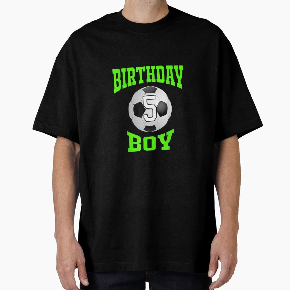 5 Th Birthday Soccer T 5 Years Old T-Shirt - Minimalist Print Men Women - T-Shirt, Sweatshirt, Hoodie
