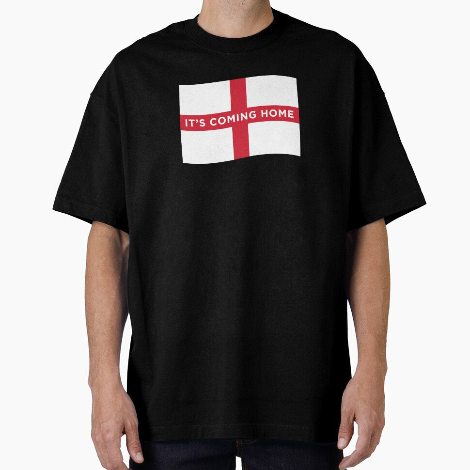 It's Coming Home England Wave Flag (On Blue) by - Adult & Kids T-Shirts, Sweatshirts & Hoodies apparel design preview 1