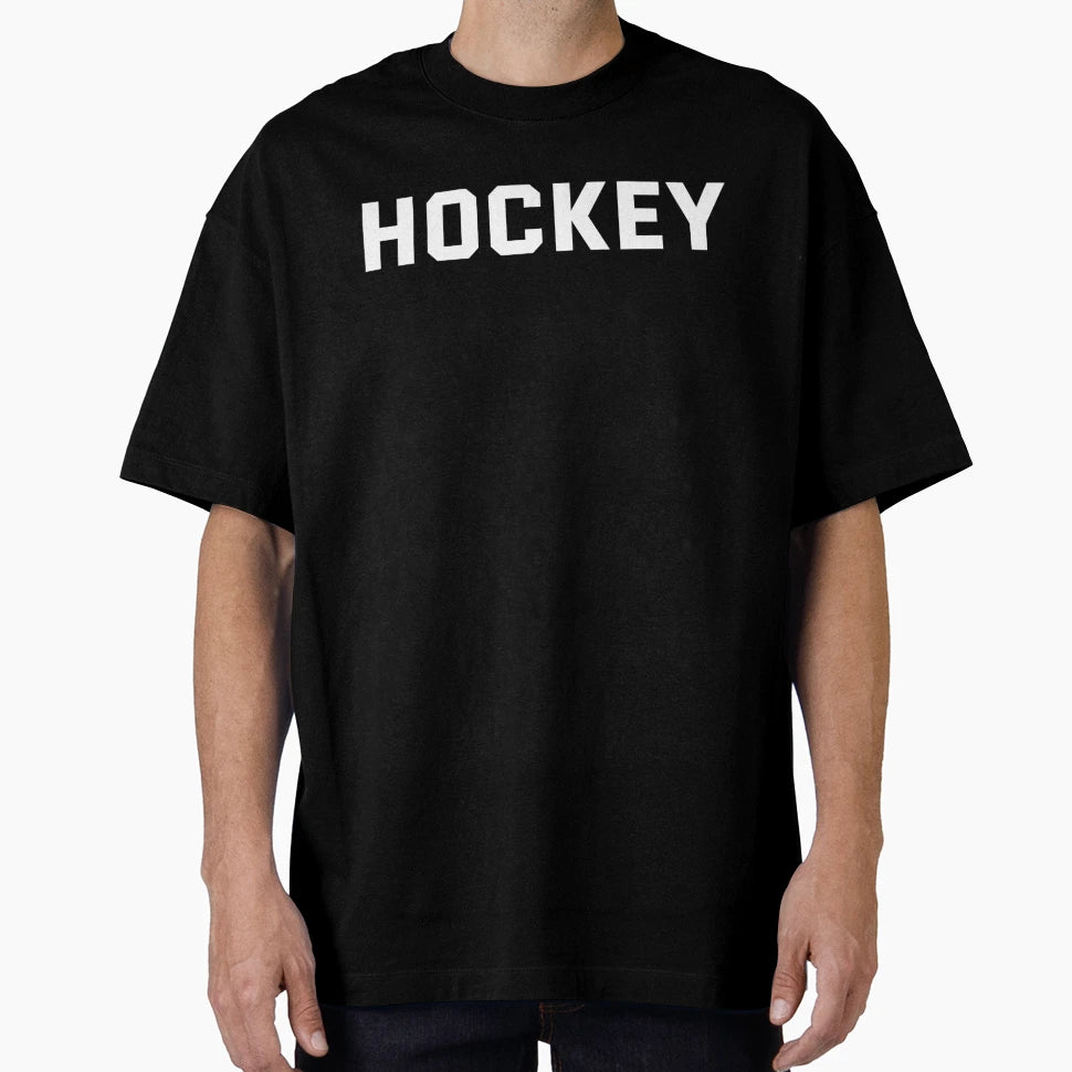 Hockey Player Jersey Text T-Shirt - Casual Everyday Wear Men Women - T-Shirt, Sweatshirt, Hoodie