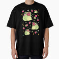 Cute Kawaii Pastel Frog with Strawberry by - Adult & Kids T-Shirts, Sweatshirts & Hoodies apparel design preview 1