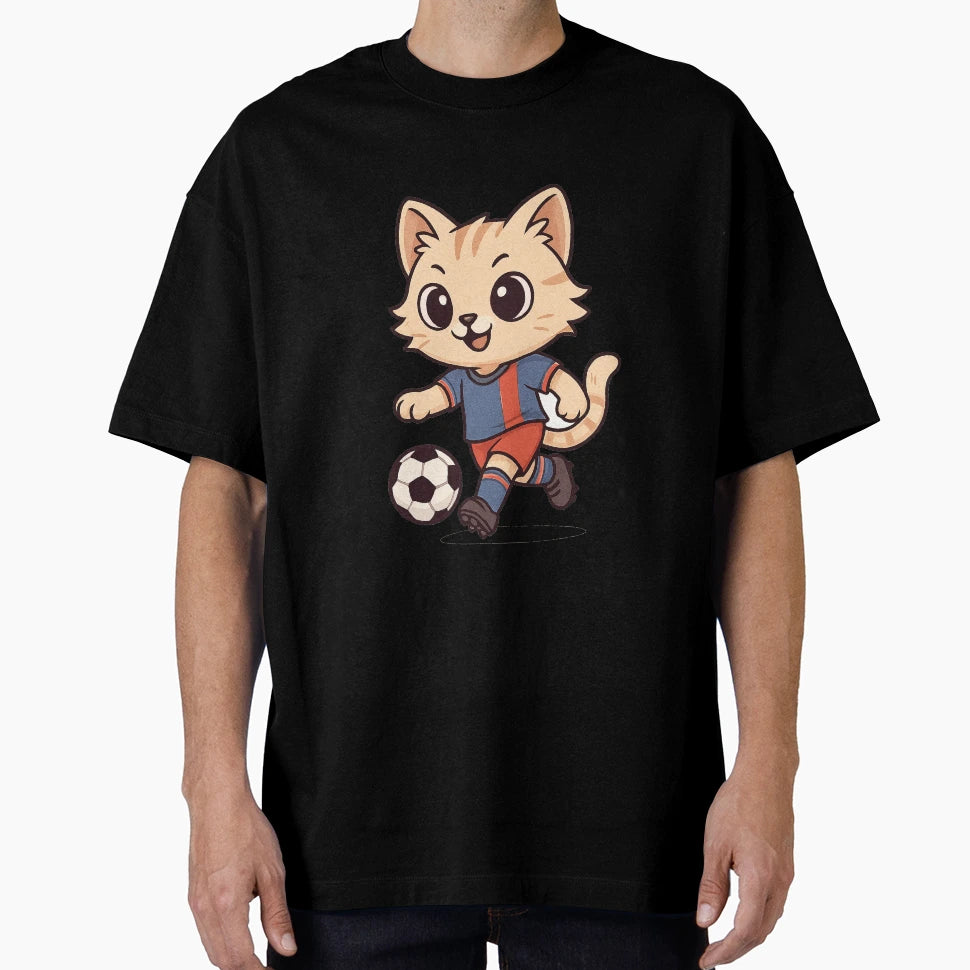 Football Cat T-Shirt - Minimalist Print for Adults - T-Shirt, Sweatshirt, Hoodie