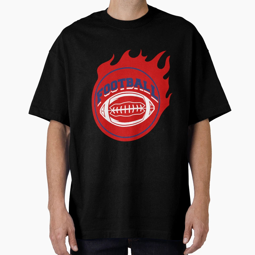 Football Red America Football T-Shirt - Casual Everyday Wear for Adults - T-Shirt, Sweatshirt, Hoodie