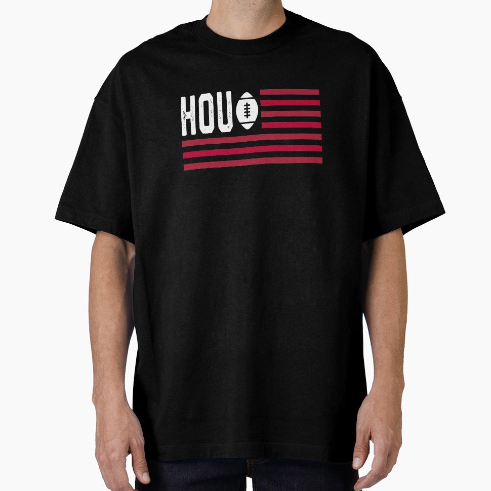 Houston Football Is American T-Shirt - Unique Graphic for Adults - T-Shirt, Sweatshirt, Hoodie