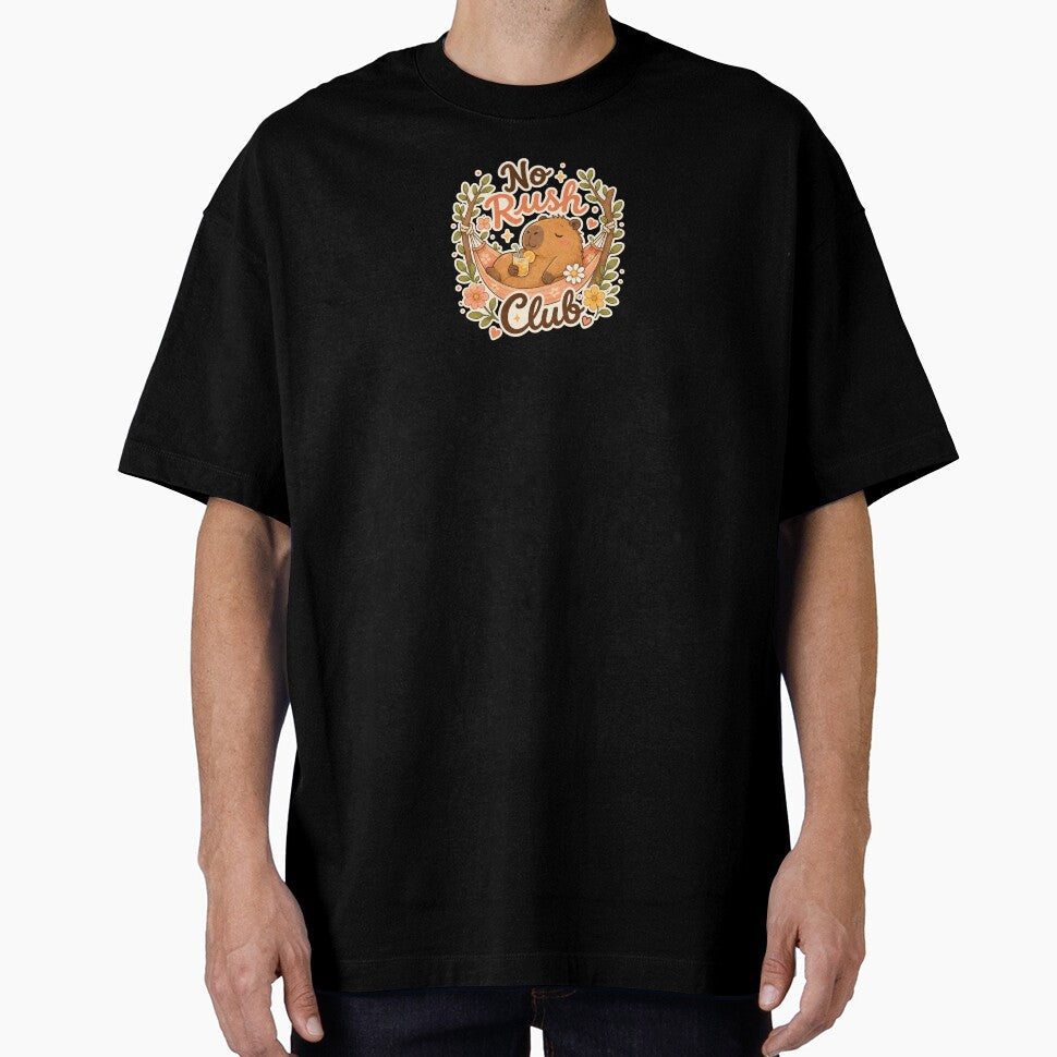 Cute Capybara No Rush Club Relaxing Hammock by - Adult & Kids T-Shirts, Sweatshirts & Hoodies apparel design preview 1