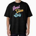 Good Vibes Only Retro Groovy text by Luhmdesign - Adult & Kids T-Shirts, Sweatshirts & Hoodies apparel design preview 1
