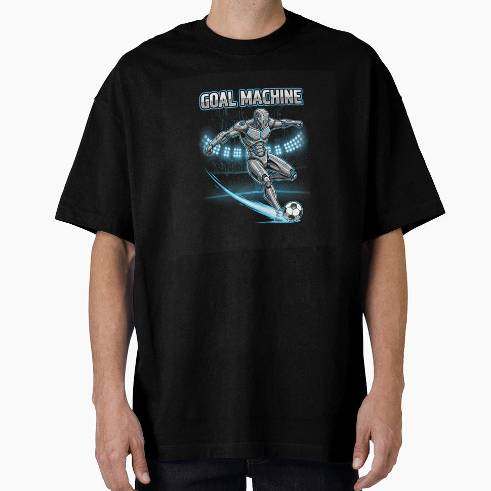 Goal Machine Futuristic Robot T-Shirt - Fun Novelty Design Men Women - T-Shirt, Sweatshirt, Hoodie