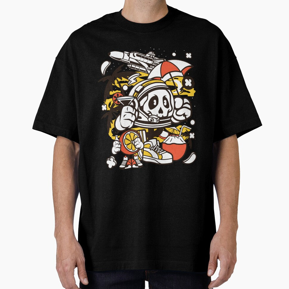Happy Holiday Astronaut Cartoon Character design for - Adult & Kids T-Shirts, Sweatshirts & Hoodies apparel design preview 1
