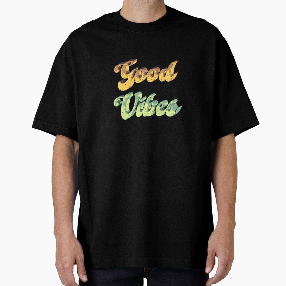 'Good Vibes' retro typography for positive energy by - Adult & Kids T-Shirts, Sweatshirts & Hoodies apparel design preview 1