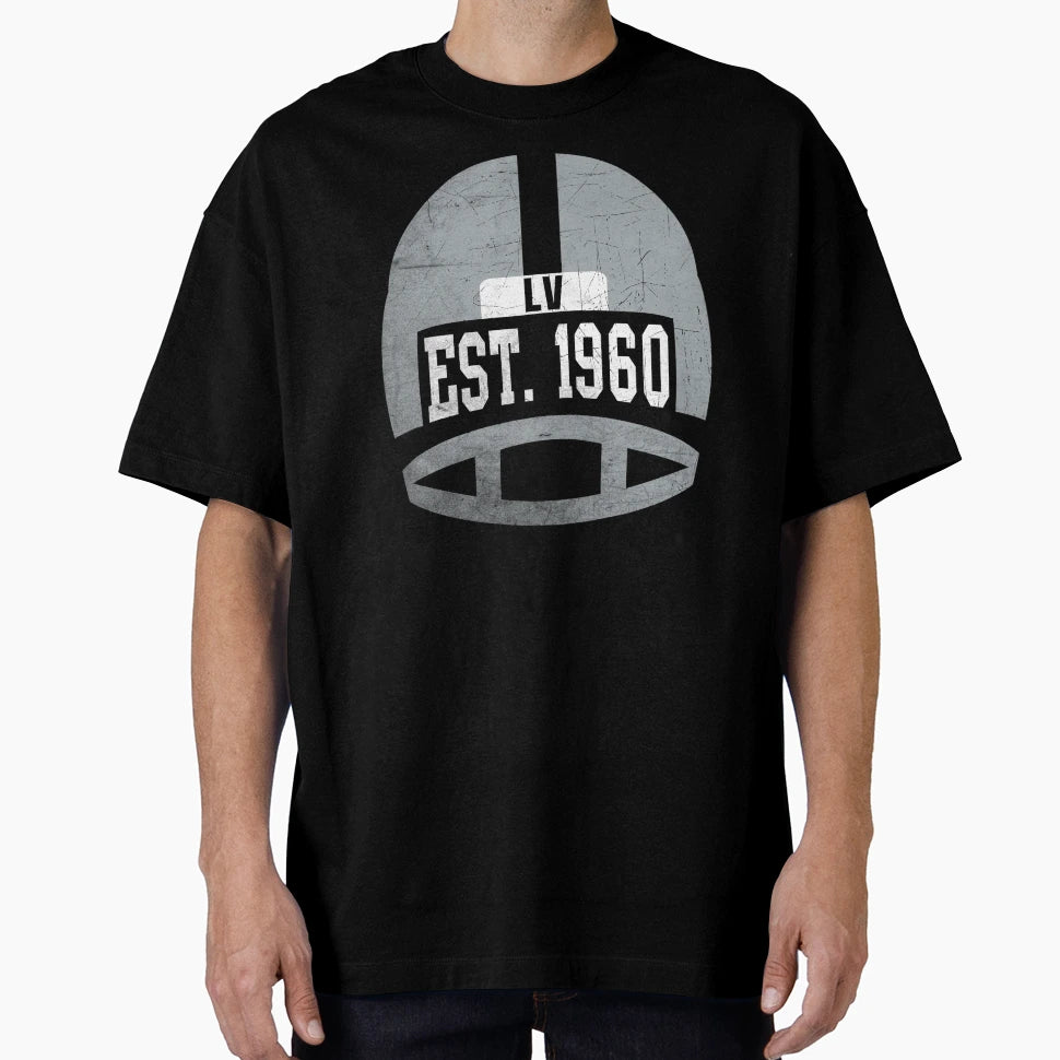 Las Vegas Throwback Football Helmet T-Shirt - Fun Novelty Design Unisex - T-Shirt, Sweatshirt, Hoodie