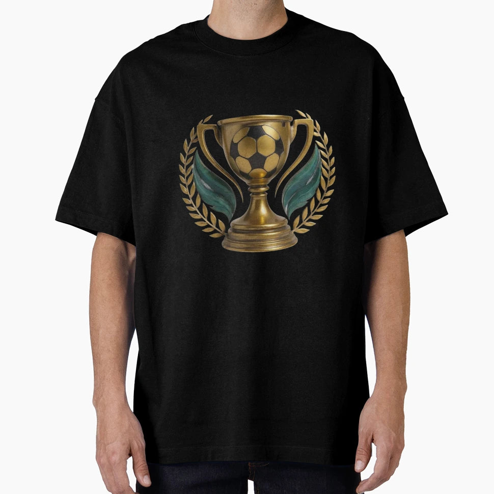 Realistic Football Trophy 2025 2026 T-Shirt - Streetwear Style for Adults - T-Shirt, Sweatshirt, Hoodie