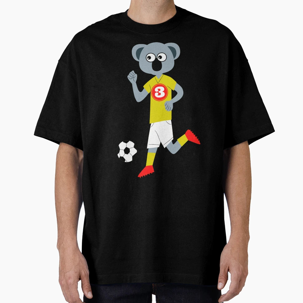 Koala Footballer T-Shirt - Novelty Apparel for Adults - T-Shirt, Sweatshirt, Hoodie