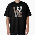 Love Soccer Heart Leopard Lettering T-Shirt - Fun Novelty Design Unisex - T-Shirt, Sweatshirt, Hoodie