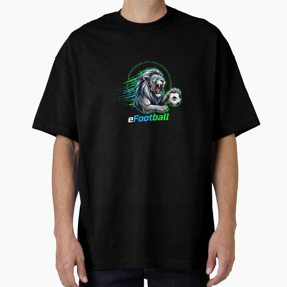 Efootball King Cyber Lion Mascot T-Shirt - Casual Everyday Wear Unisex - T-Shirt, Sweatshirt, Hoodie