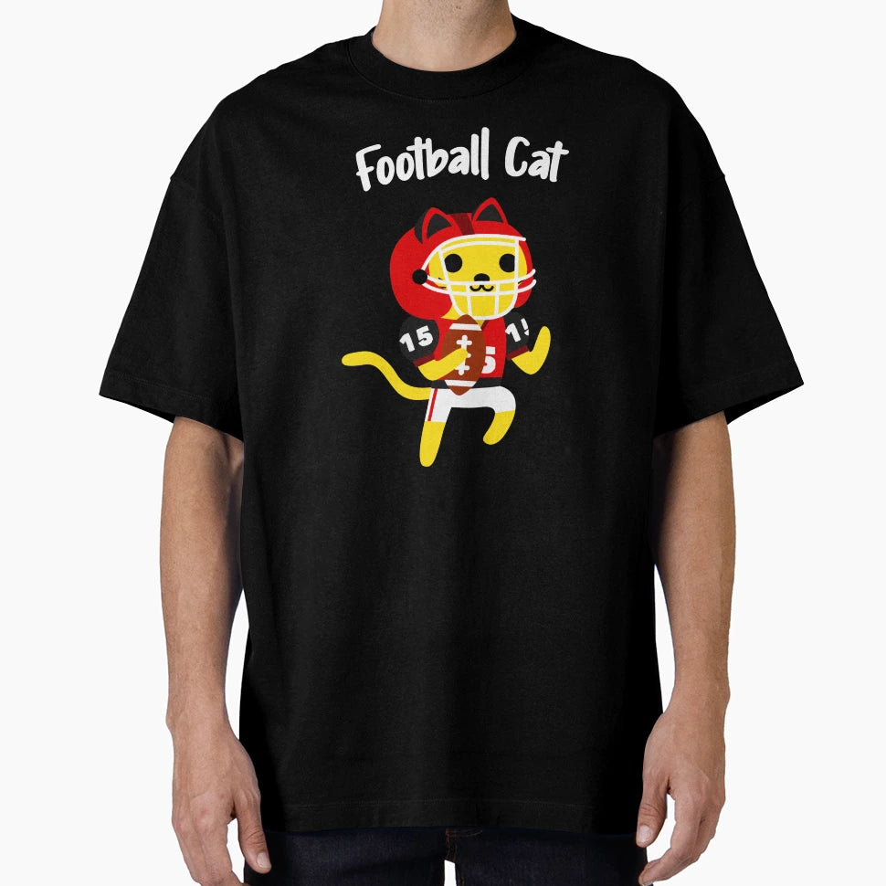 American Football Cat Children T-Shirt - Casual Everyday Wear for Adults - T-Shirt, Sweatshirt, Hoodie