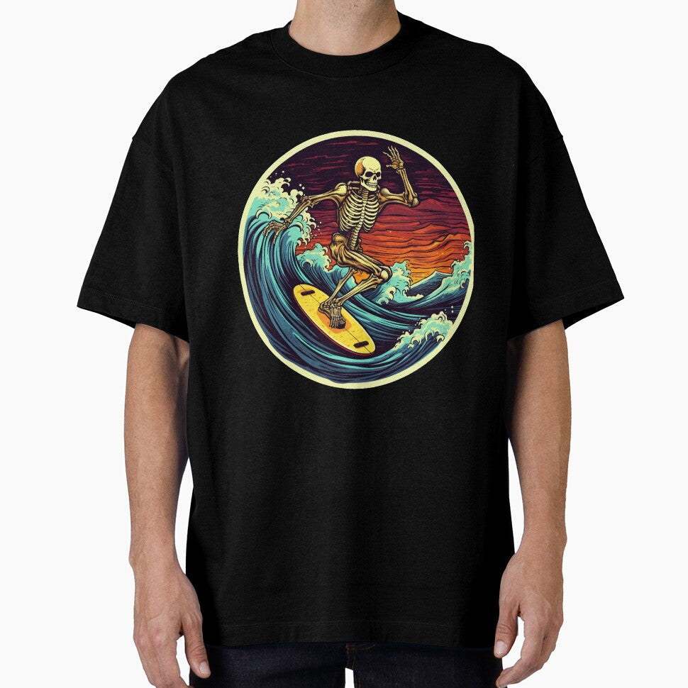 Skeleton Surfing by VelvetRoom - Adult & Kids T-Shirts, Sweatshirts & Hoodies apparel design preview 1