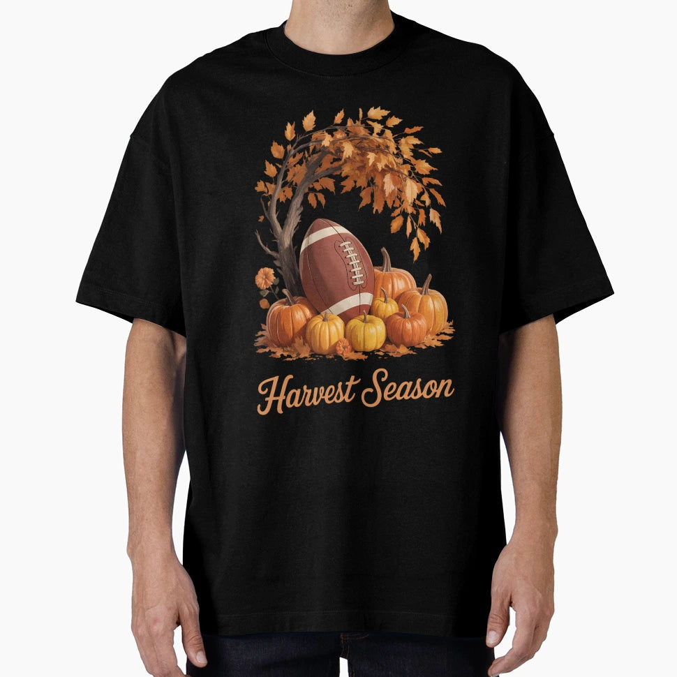 Harvest Season Football Player Rugby T-Shirt - Aesthetic Graphic Men Women - T-Shirt, Sweatshirt, Hoodie