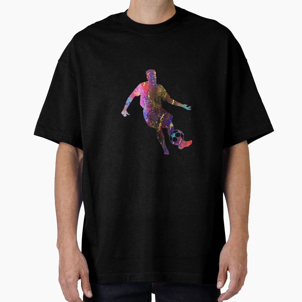 Mens Football Passing Ball Art T-Shirt - Minimalist Print Men Women - T-Shirt, Sweatshirt, Hoodie