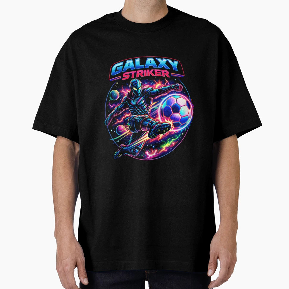 Galaxy Striker Neon Soccer T-Shirt - Fun Novelty Design for Adults - T-Shirt, Sweatshirt, Hoodie