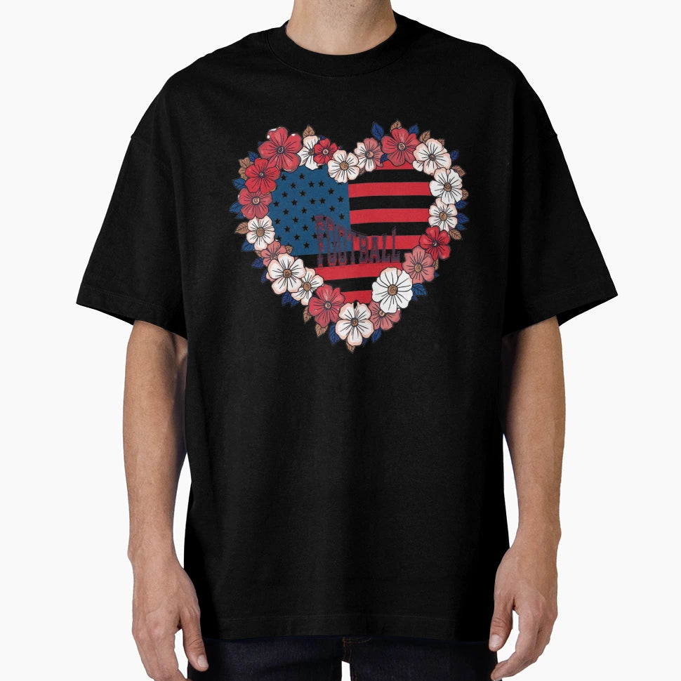 Copy Usa Football Heart T-Shirt - Minimalist Print Unisex - T-Shirt, Sweatshirt, Hoodie
