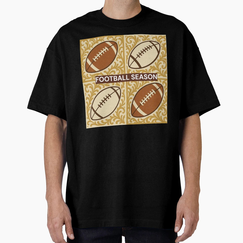 Football Season Baroque T-Shirt - Novelty Apparel for Adults - T-Shirt, Sweatshirt, Hoodie
