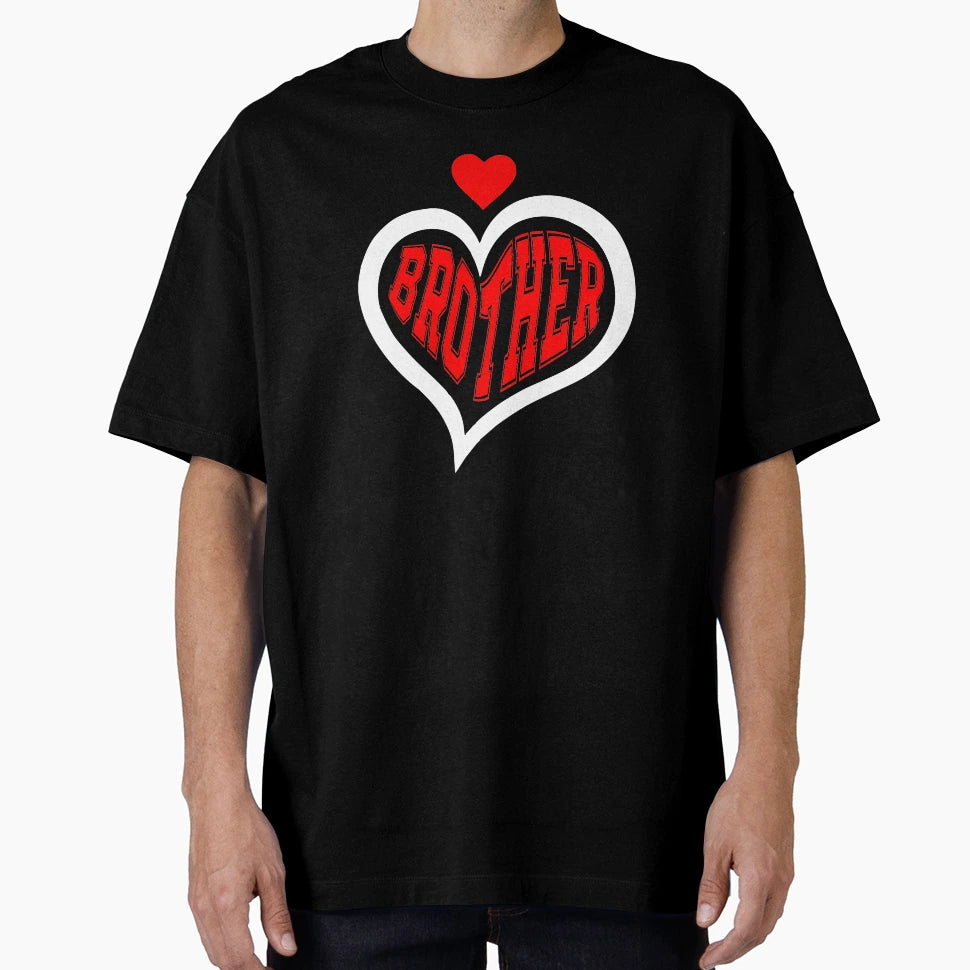 Brother Valentines Day Matching Family T-Shirt - Custom Art Print Unisex - T-Shirt, Sweatshirt, Hoodie