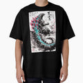 Atomic Neon Godzilla Sumi-e by AnimeArsenalPrints - Adult & Kids T-Shirts, Sweatshirts & Hoodies apparel design preview 1