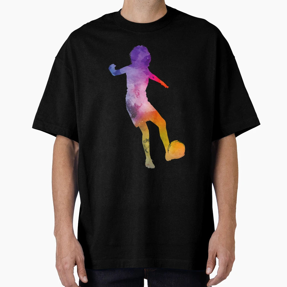 Soccer Player 15 Watercolor T-Shirt - Aesthetic Graphic for Adults - T-Shirt, Sweatshirt, Hoodie