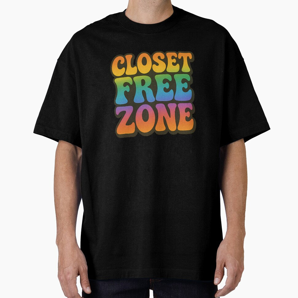 Closet Free Zone Bold Rainbow Typography by Haus Of - Adult & Kids T-Shirts, Sweatshirts & Hoodies apparel design preview 1