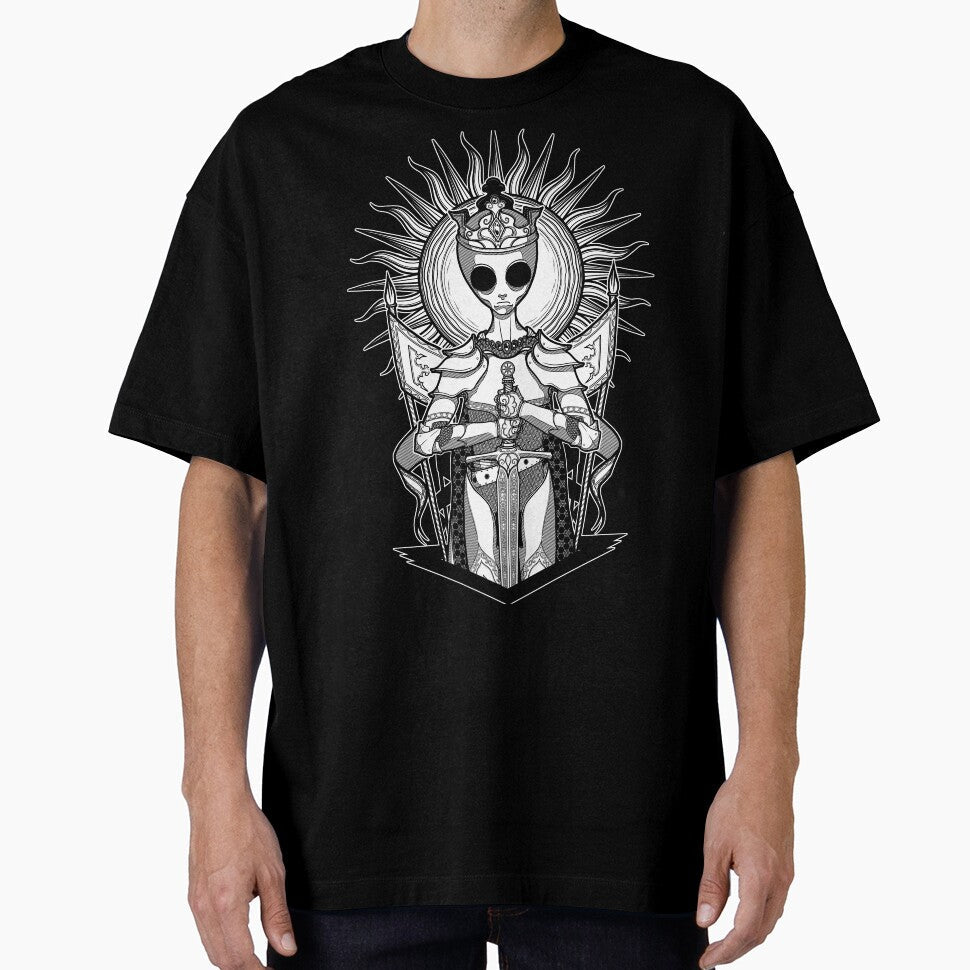 The alien King Arthur Black version by ToleStyle - Adult & Kids T-Shirts, Sweatshirts & Hoodies apparel design preview 1